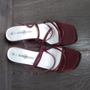 3/$25 - Dark Red High Heels with Straps